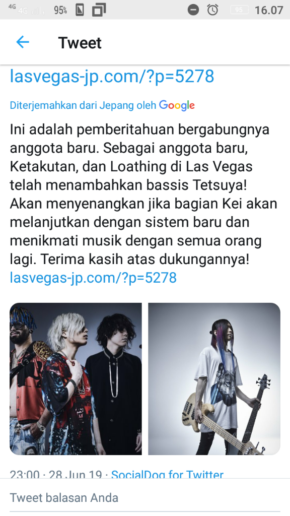 Bassis baru Band Fear, and Loathing in Las Vegas