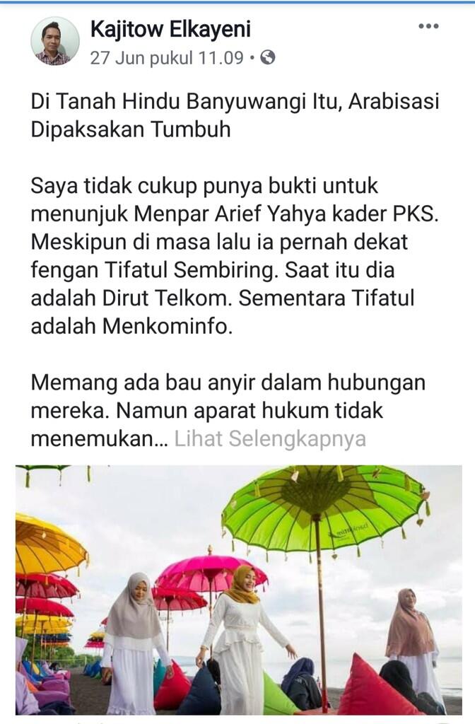 Viral di Medsos, Pantai Syariah Banyuwangi Contoh Arabisasi Pariwisata?