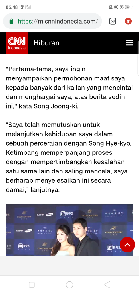 Perbedaan Kepribadian Merupakan Alasan Gugat Cerai Song Jong Ki 