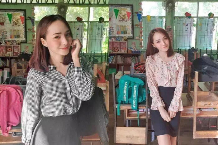 Guru Cantik Ini Rela Peluk Murid-muridnya Agar Semangat Belajar