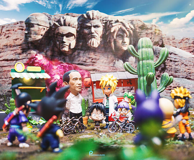 JOKOWI Bagi - bagi sepeda di Desa Konoha - toyphotography
