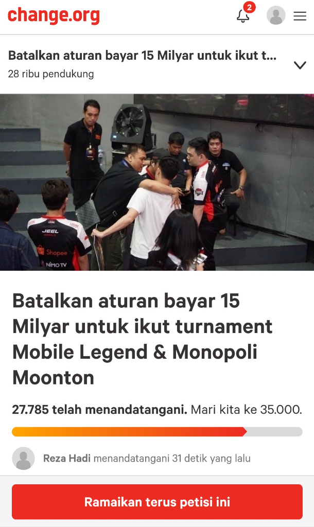 15 Miliar untuk Ikut Tournament??