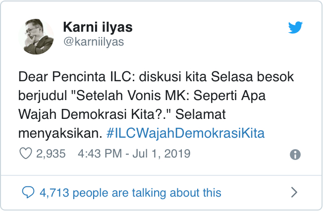Reaksi Keras Warganet Saat Mengetahui ILC TVOne Tayang Kembali