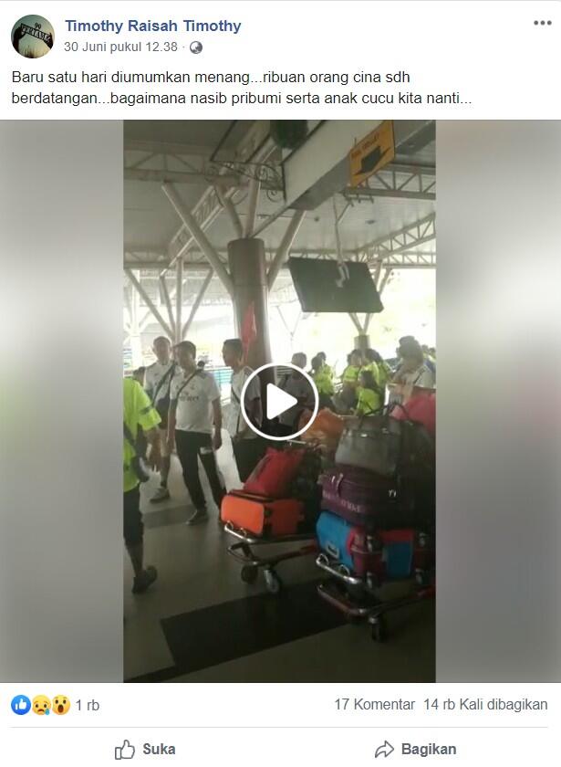 Benarkah Ribuan Warga China Berdatangan ke Indonesia Lewat Bandara Kota Pekanbaru?