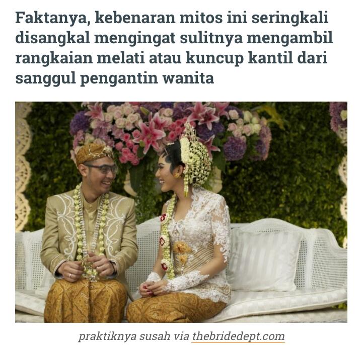 Mitos Atau Fakta Makna Bunga Perkimpoian?