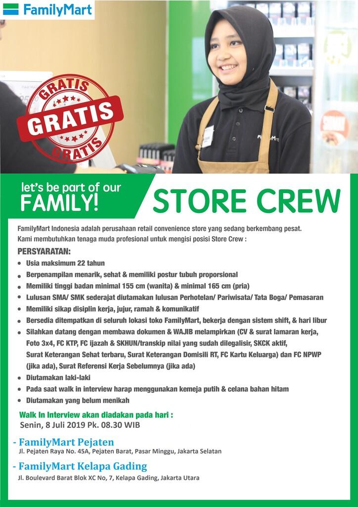Walk Interview Store Crew 08 Juli 2019