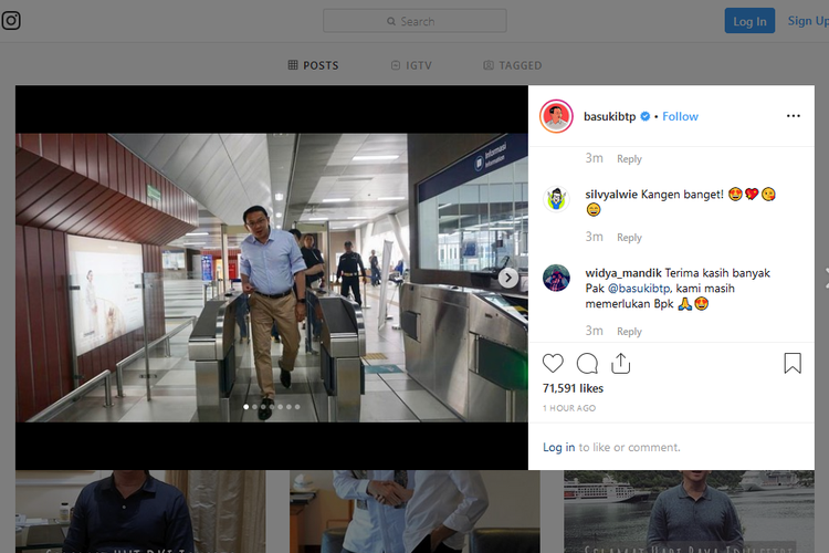 Untuk Pertama Kali, Ahok Naik MRT Jakarta

