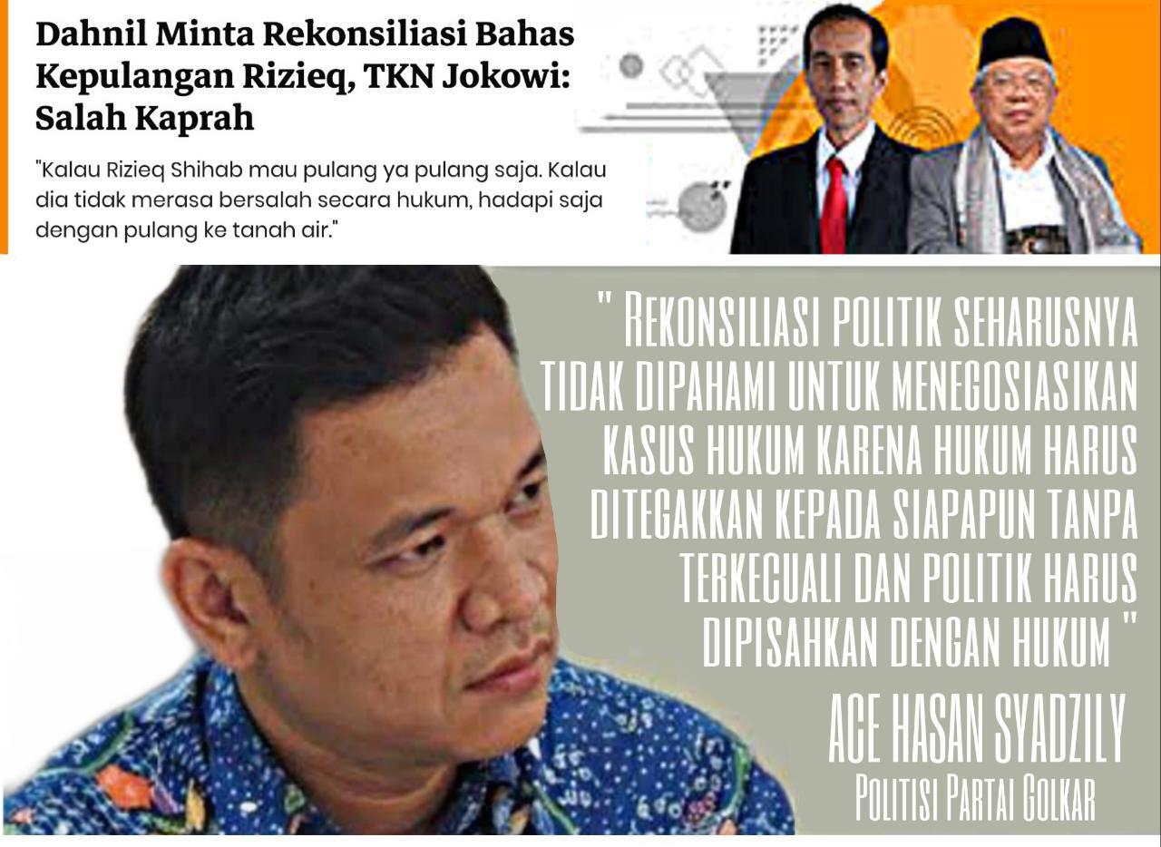 Mencampuradukkan Politik dan Hukum, Lihat Dungunya Dahnil soal Ide Rekonsiliasi