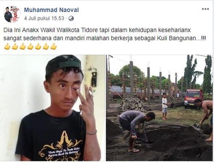 Viral Anak Wakil Wali Kota Tidore Memilih Menjadi Kuli Bangunan Dari Pada Nepotisme