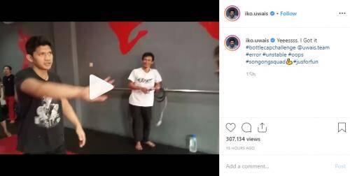 Jajal Bottle Cap Challenge, Iko Uwais Malah Tendang Teman Sendiri