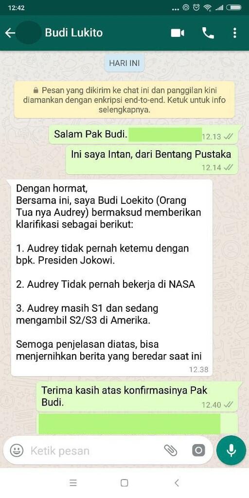 Hoaks, Audrey Yu Pernah Bekerja di NASA dan Bertemu Presiden Jokowi di KTT G20