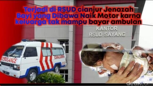 Viral, Kisah Jasad Bayi Dibawa Pulang Pakai Motor dari RSUD Cianjur