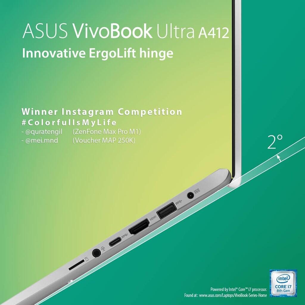 Ultrabook 14 inci Paling Berwarna dan Paling Kecil di Dunia, ASUS VivoBook ULTRA A412