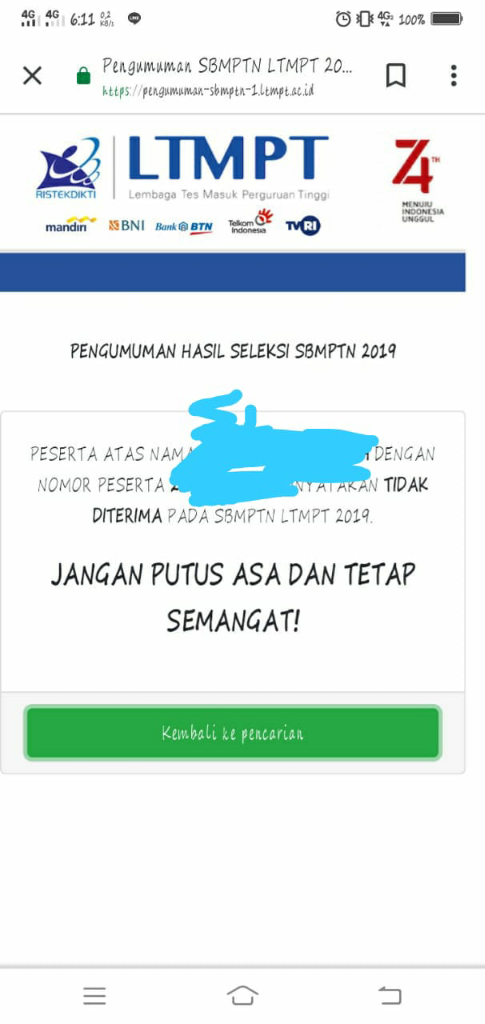 Pengumuman SBMPTN Kemarin yang Mendebarkan Pesertanya