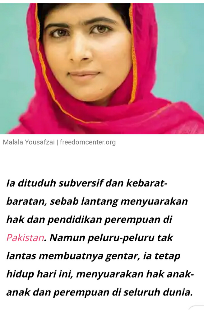 Gadis Tegar, Penerima Nobel Di Usia Muda.