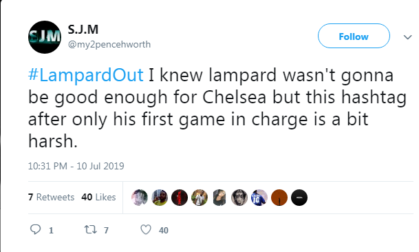 debut lampard, langsung dapat tager