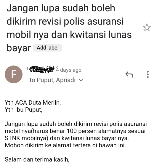 Asuransi ACA ketik polis cacat asal-asalan & tidak memberikan polis revisi