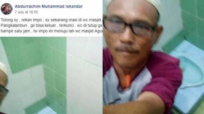 Viral, Pria Terkunci di Toilet Minta Tolong Via Medsos