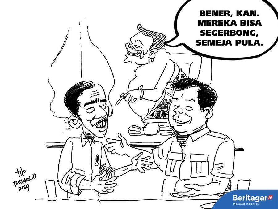 Kartun: Rujuk di MRT, lalu makan berdampingan, bukan berhadapan