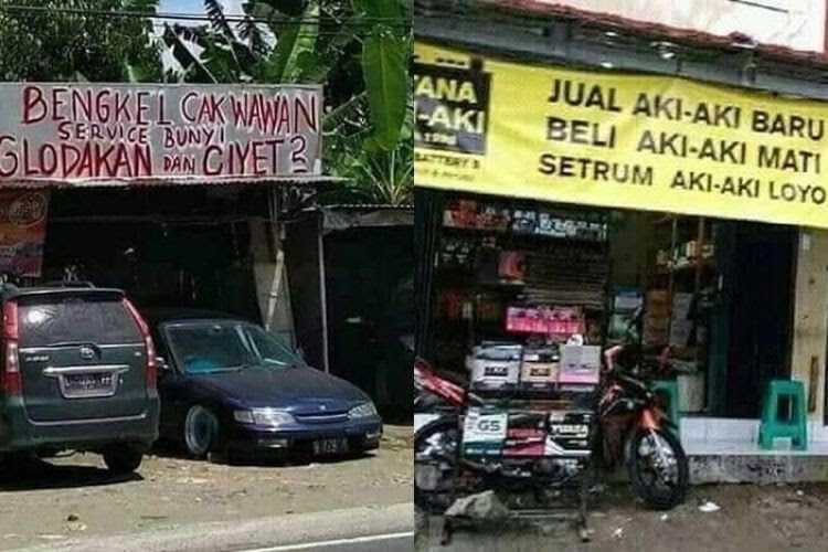 11 Spanduk Iklan Bengkel Ini Nggak Biasa, Bikin Ane Ngakak