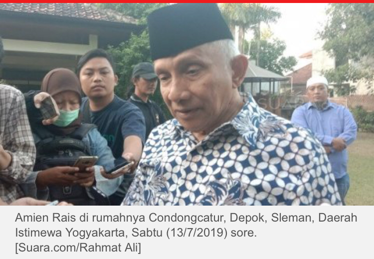 Prabowo Bertemu dan Peluk Jokowi, Amien Rais: Kok Mendadak Nyelonong?