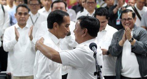 Pidato Prabowo kepada Jokowi: Kami Mengkritik Sekali-kali...