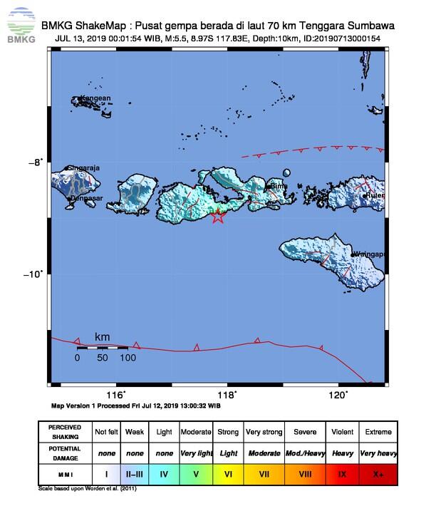 13 Juli 2019: Gempa Bumi Mengguncang Nusa Tenggara Barat