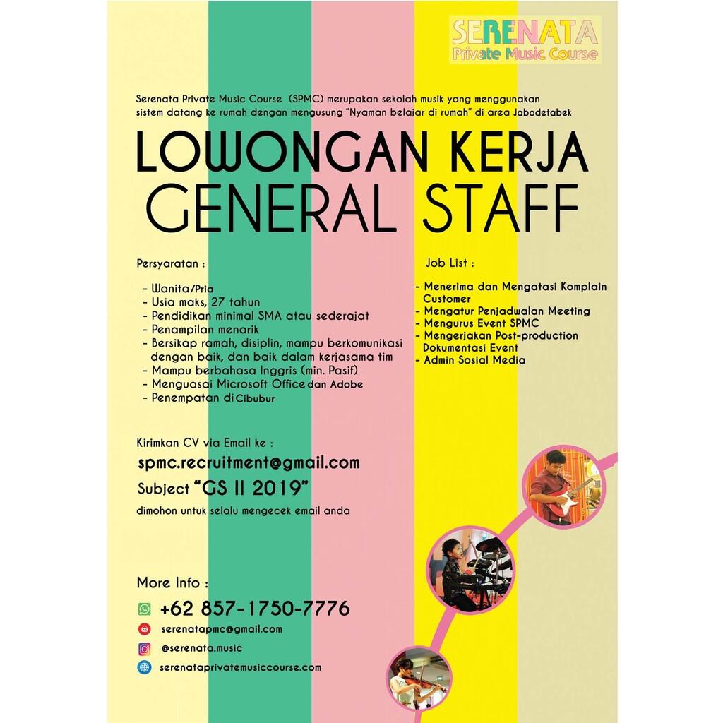 Lowongan GENERAL STAFF di Cibubur