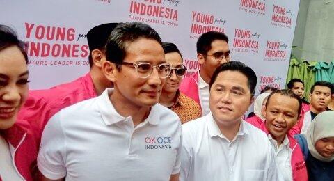 Berencana Duet di Pilpres 2024? Sandiaga - Erick Thohir Tersenyum
