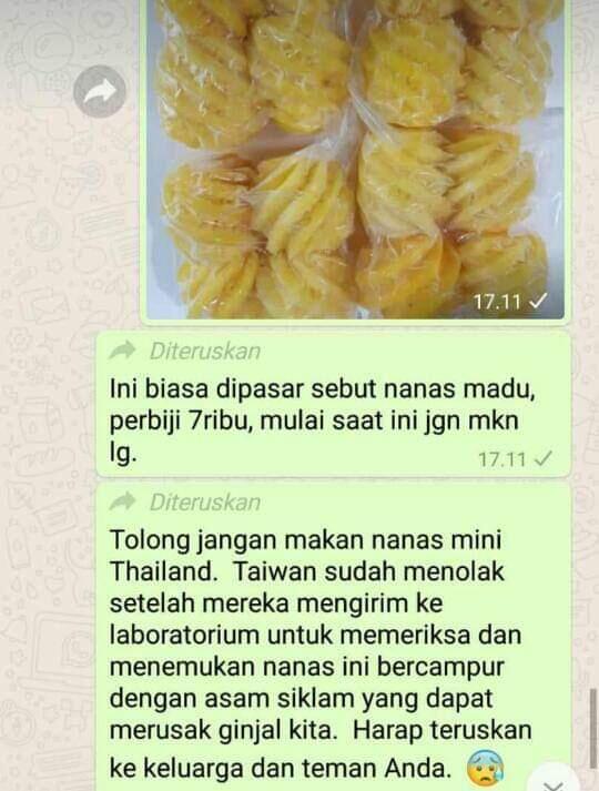 Kandungan Nanas Madu Bisa Rusak Ginjal, Bagaimana Faktanya?