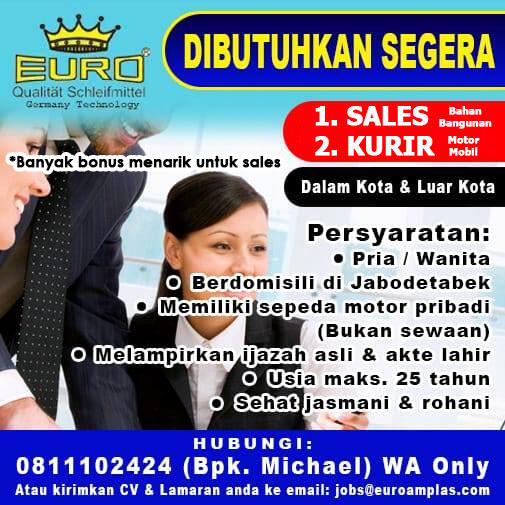 Loker Sales Kurir Distributor Toko Online Bahan Bangunan Daerah Pik Kapuk Kaskus
