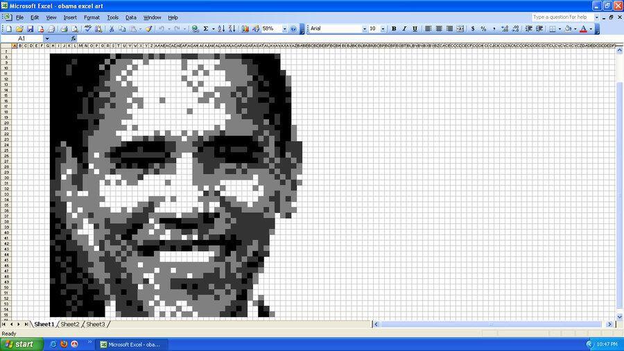 Bukan Sotoshop, Gambar Ini Dibuat Menggunakan Aplikasi MS.EXEL