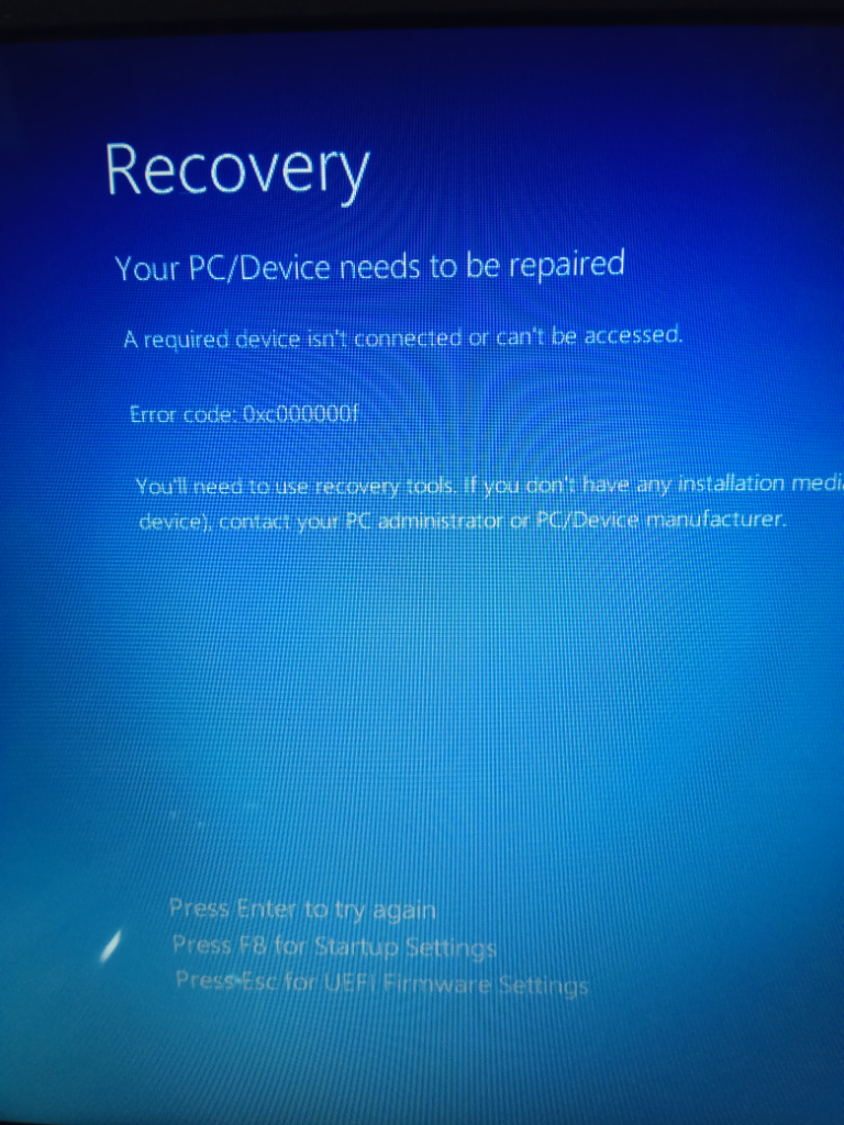 (Help) ketika hendak instal win 10 dan 8.1 malah masuk ke recovery.