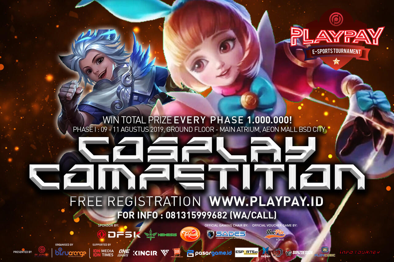 Turnamen Mobile Legend dan Cosplay Karakter Mobile Legend 2019