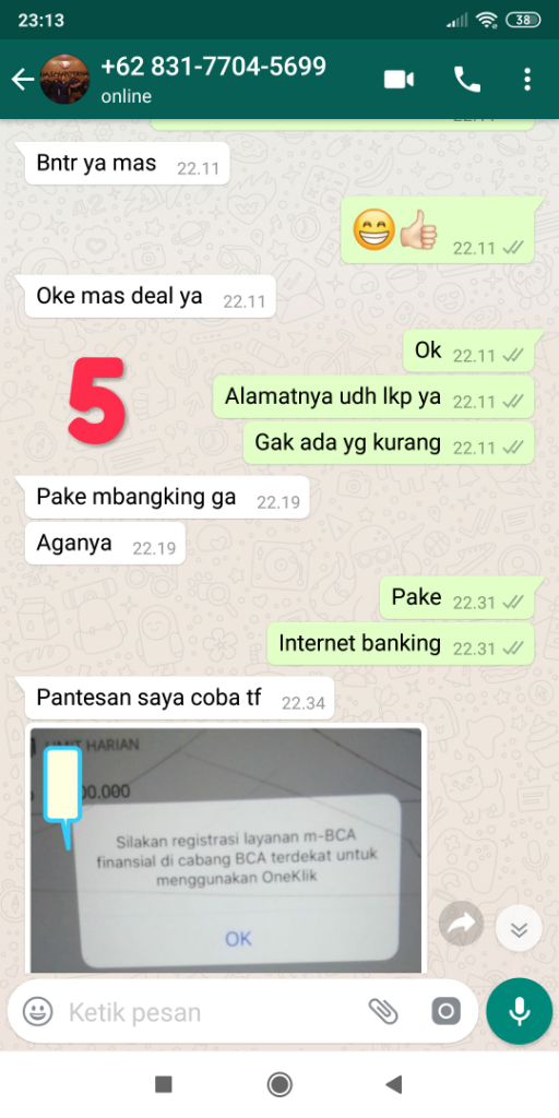 Kejanggalan Transaksi