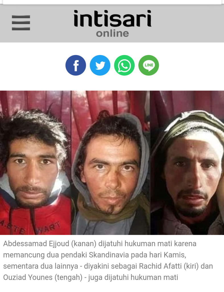 karma!!pemenggal 2 Turis Wanita, 3 Militan ISIS Akhirnya Dihukum Mati