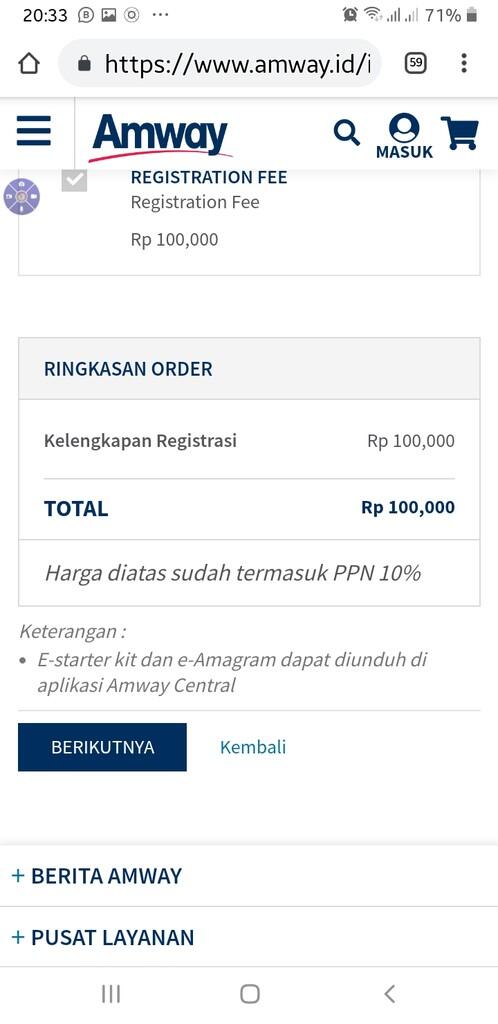 Cara Daftar Menjadi Member Baru Amway Indonesia