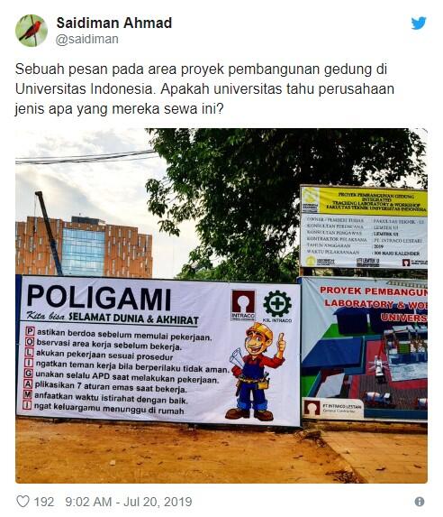 Poster K3 Akronim Poligami di UI Bikin Heboh