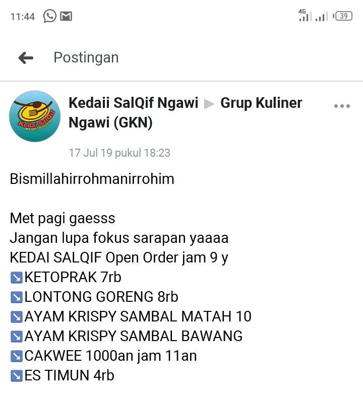 Makanan Syeger di Kota Ane ini Sudah Murah, di Anter Sampai Rumah pula!