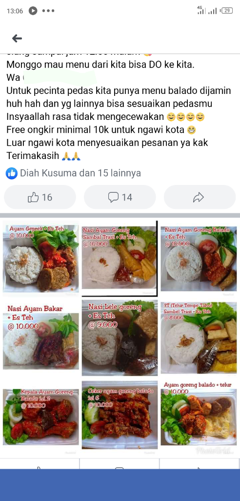 Makanan Syeger di Kota Ane ini Sudah Murah, di Anter Sampai Rumah pula!