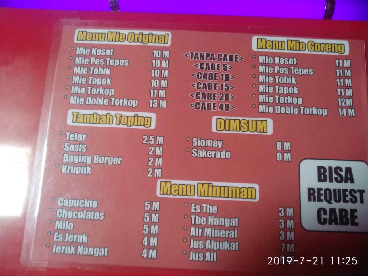 Mie Sakera Salah Satu Varian Mie pedas Yang ada Di Jember