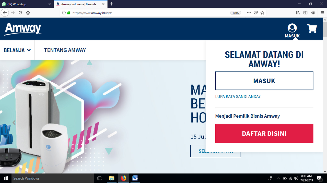 Cara Membeli Produk AMWAY