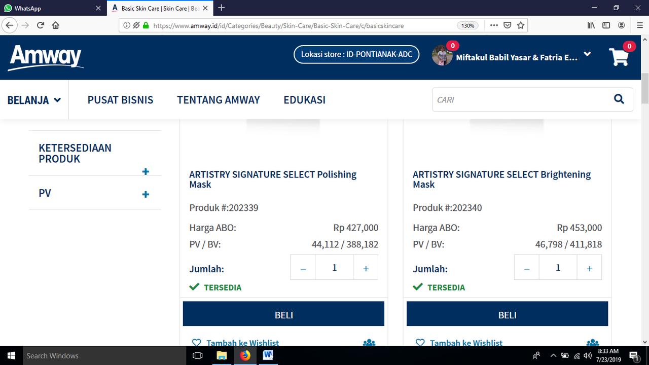 Cara Membeli Produk AMWAY