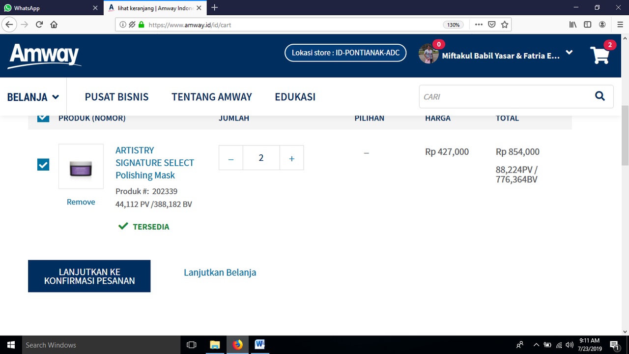 Cara Membeli Produk AMWAY