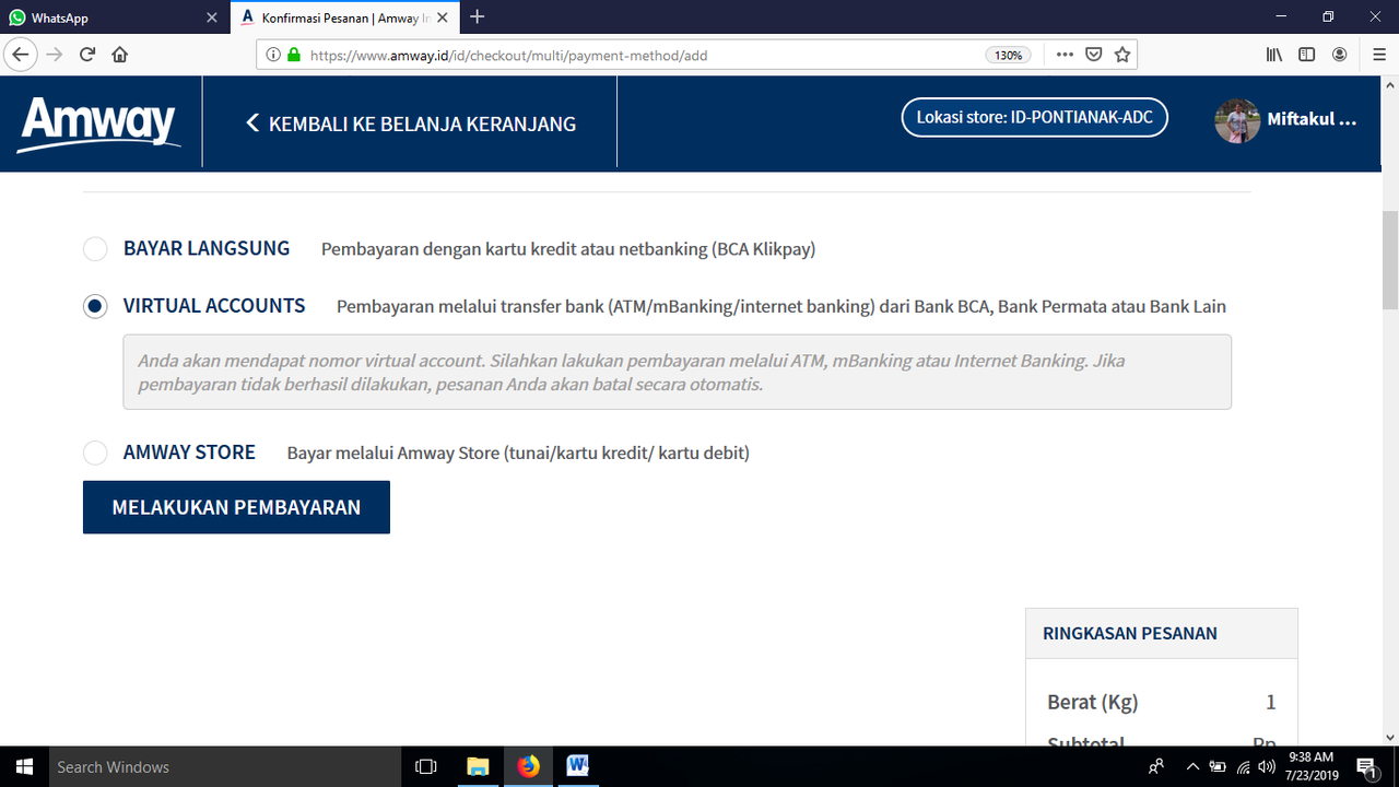 Cara Membeli Produk AMWAY