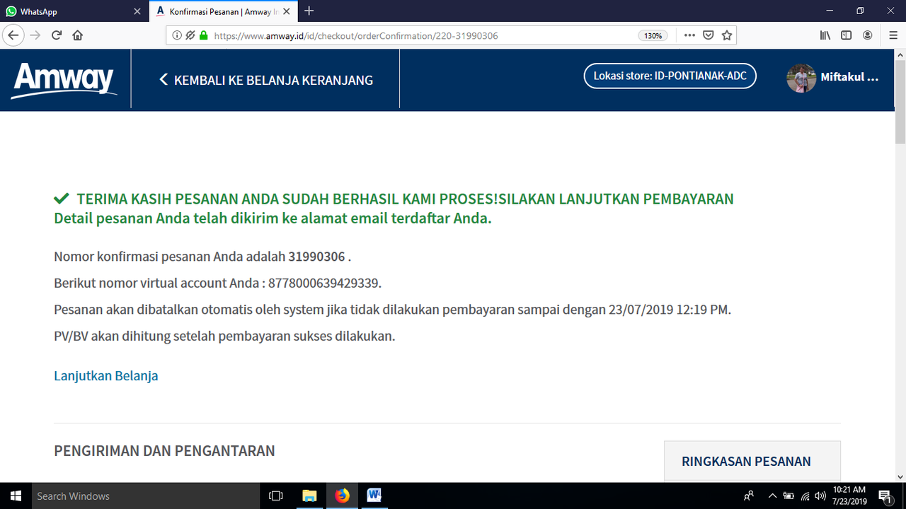 Cara Membeli Produk AMWAY