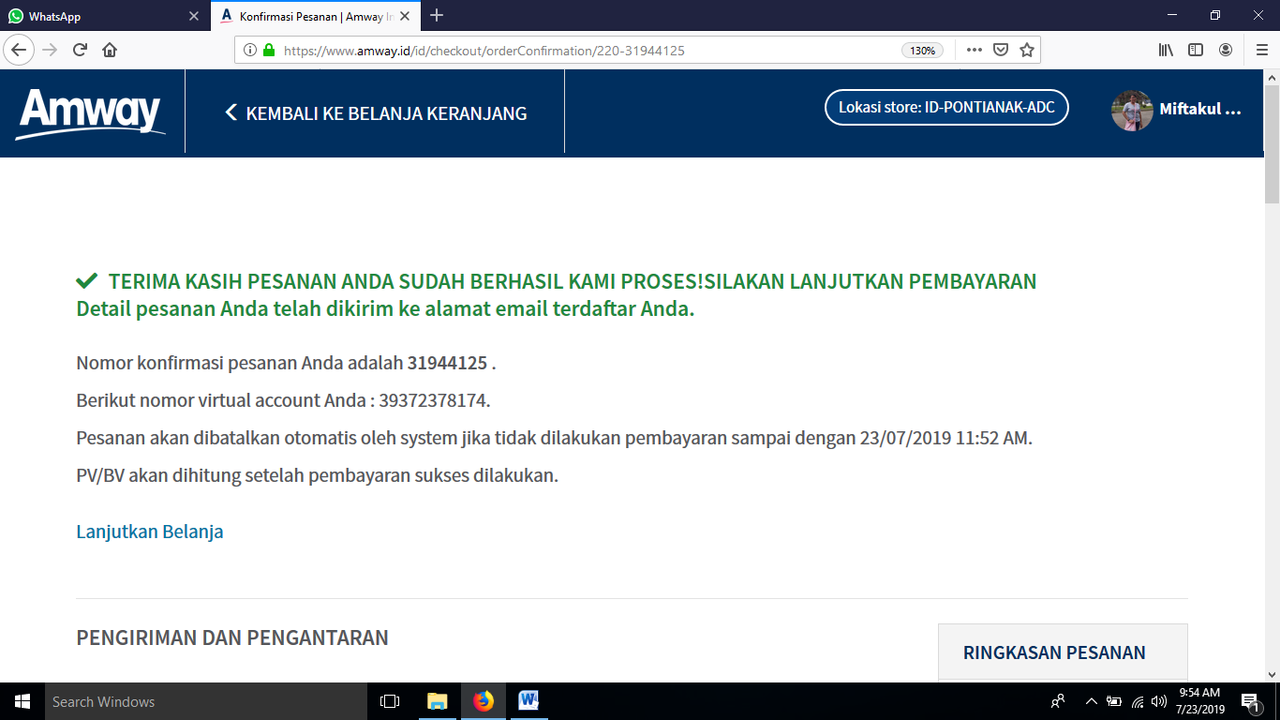 Cara Membeli Produk AMWAY