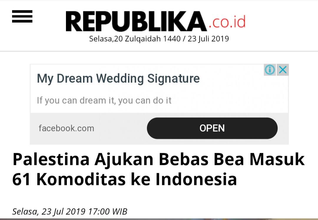 Dubes Palestina: Dulu Saudagar Kami Sering Bantu Indonesia
