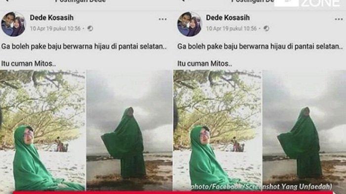 Ibu-ibu Berkerudung Hijau Nekat ke Pantai Selatan, Buktikan Kejadian Aneh Hanya Mitos