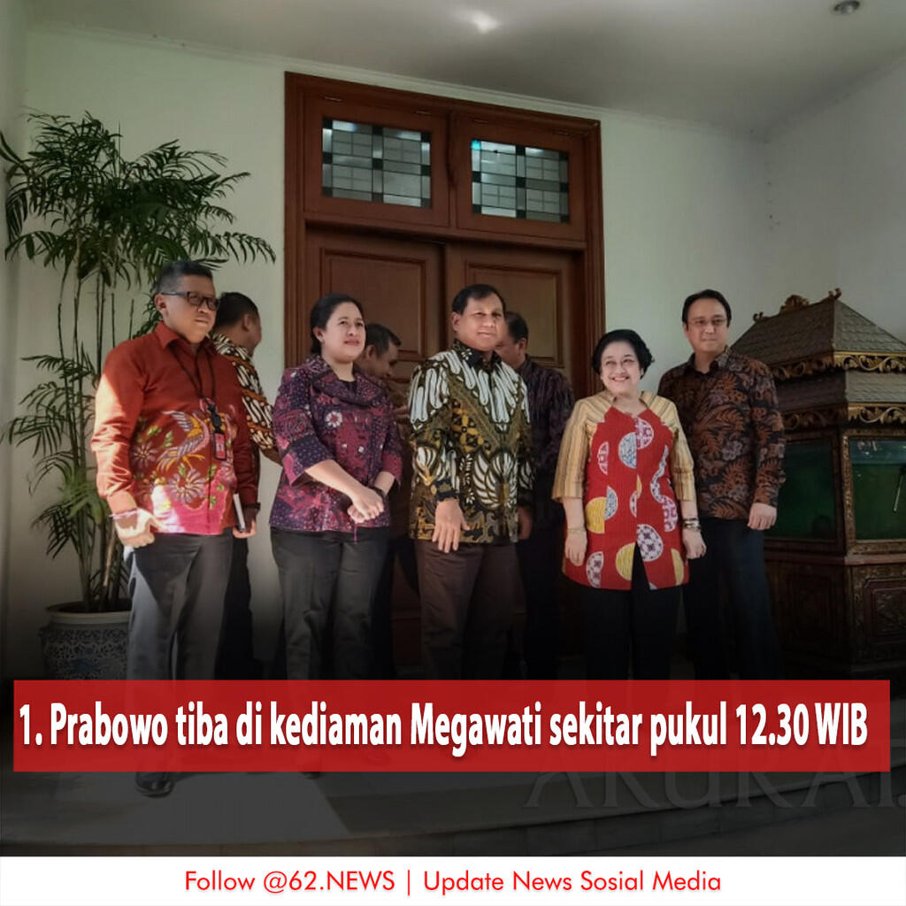 5 Potret Hangat Pertemuan Megawati dan Prabowo di Teuku Umar